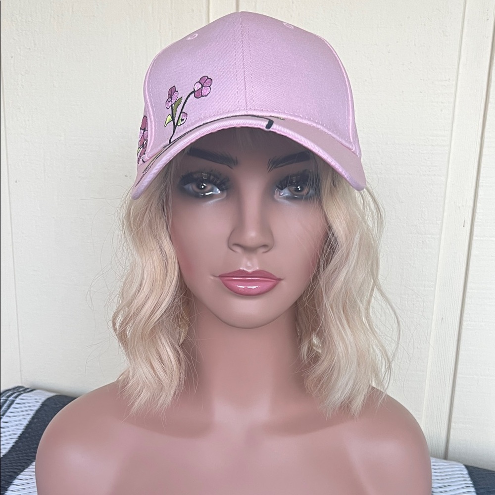 Chic Pink Floral Baseball Cap